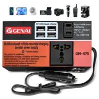 Inversor de Veículo GENAI 12V/24V para energia portátil e segura