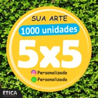 Adesivos Personalizados 5x5cm para Embalagens com Alta Qualidade