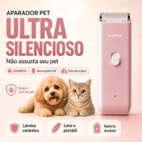 Aparador Pet Silencioso 6000RPM com Lâmina Cerâmica – Compra Segura