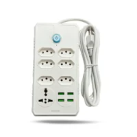 Régua filtro de linha com 8 tomadas e USB - Ideal para sua organização