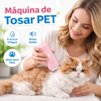 Máquina de Tosa Pet Profissional à Prova d’Água - Silenciosa e Potente
