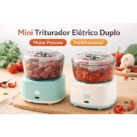 Mini Triturador Elétrico Duplo USB - Praticidade na Cozinha